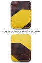 Cardholder Valletta tobacco Pull up & yellow 
