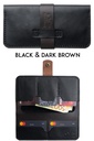 Brest wallet Tokio black & dark brown