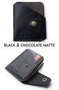 Mini wallet New York black & chocolate
