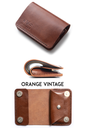 Bi fold wallet Paris orange vintage