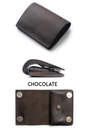Bi fold wallet Paris chocolate 