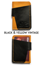 Cardholder Montreal black & yellow vintage