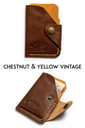 Cardholder London chestnut & yellow vintage