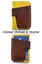 Cardholder Montreal cognac vintage & yellow