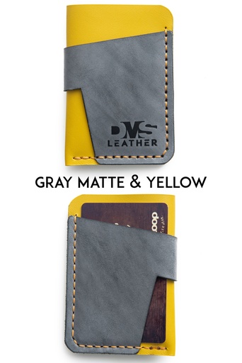 Cardholder Montreal grey & yellow