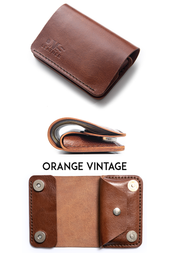 Bifold lommebok Paris oransje vintage