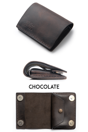 Bi fold wallet Paris chocolate 