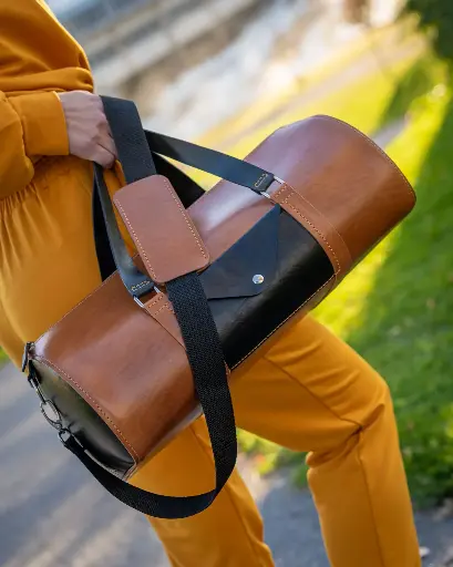 Sport Bag beige vintage & black