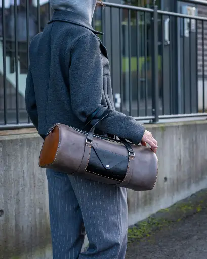 Спортивна сумка saddle & beige vintage
