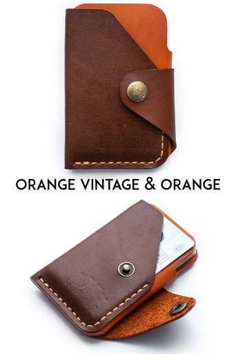 Картхолдер London orange vintage & orange