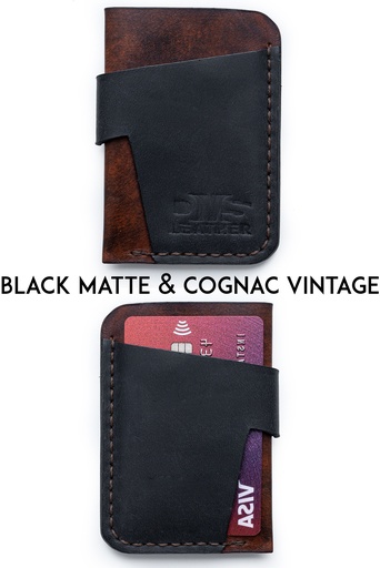 Картхолдер Montreal black & cognac vintage
