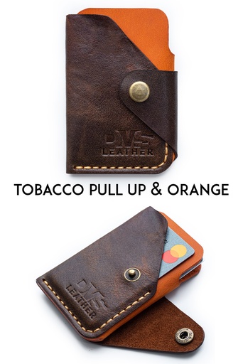 Cardholder London tobacco & orange