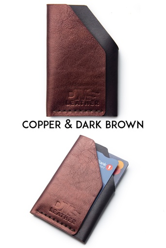 Cardholder Amsterdam copper & brown