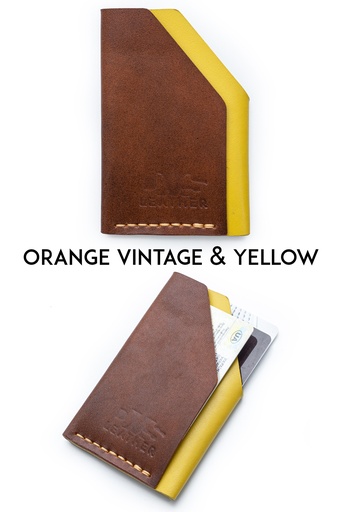 Cardholder Amsterdam orange vintage & yellow
