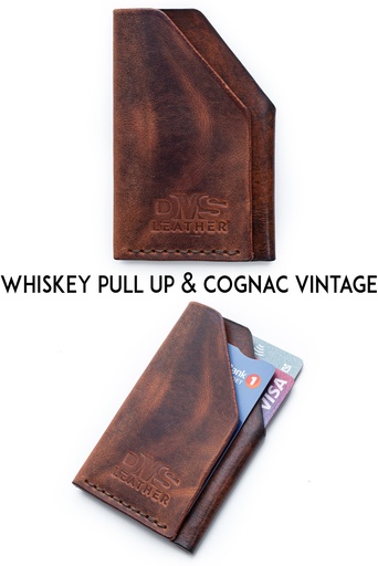 Kortholder Amsterdam whiskey Pull up & konjakk vintage