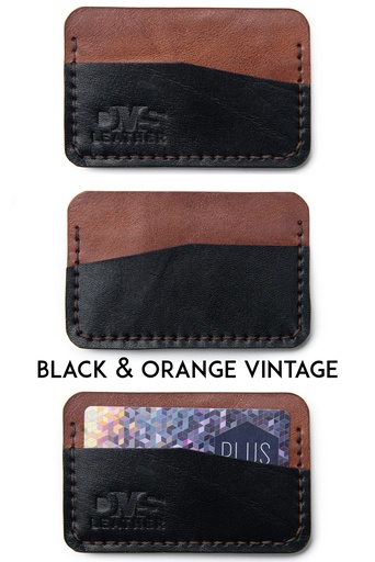 Cardholder Norway black & orange vintage