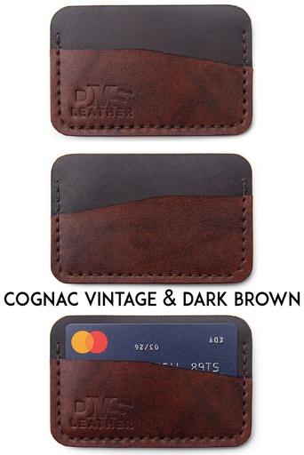 Cardholder Norway cognac vintage & brown
