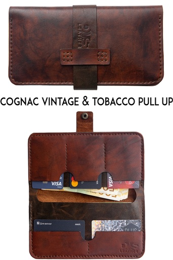 Brest wallet Tokio cognac vintage & tobacco pull up