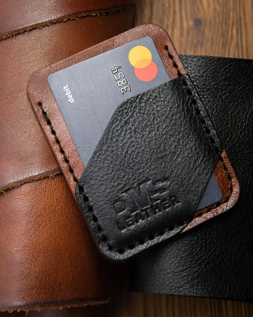 Cardholder Valletta orange vintage & black