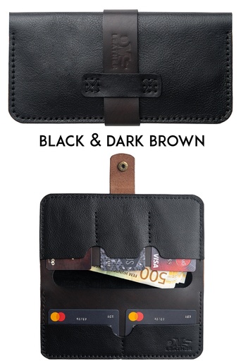 Brest wallet Tokio black & dark brown