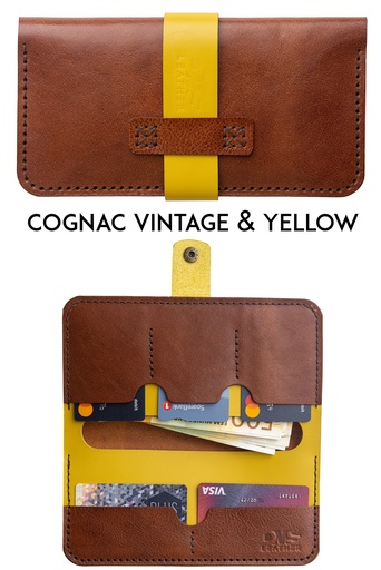 Brest wallet Tokio orange vintage & yellow